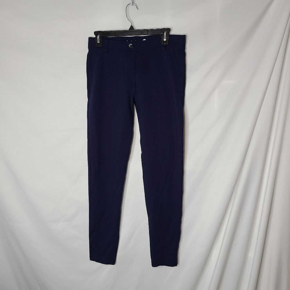 Betabrand Dress Pant Yoga Pants Classic Skinny‎ Leg Navy Blue sz M
